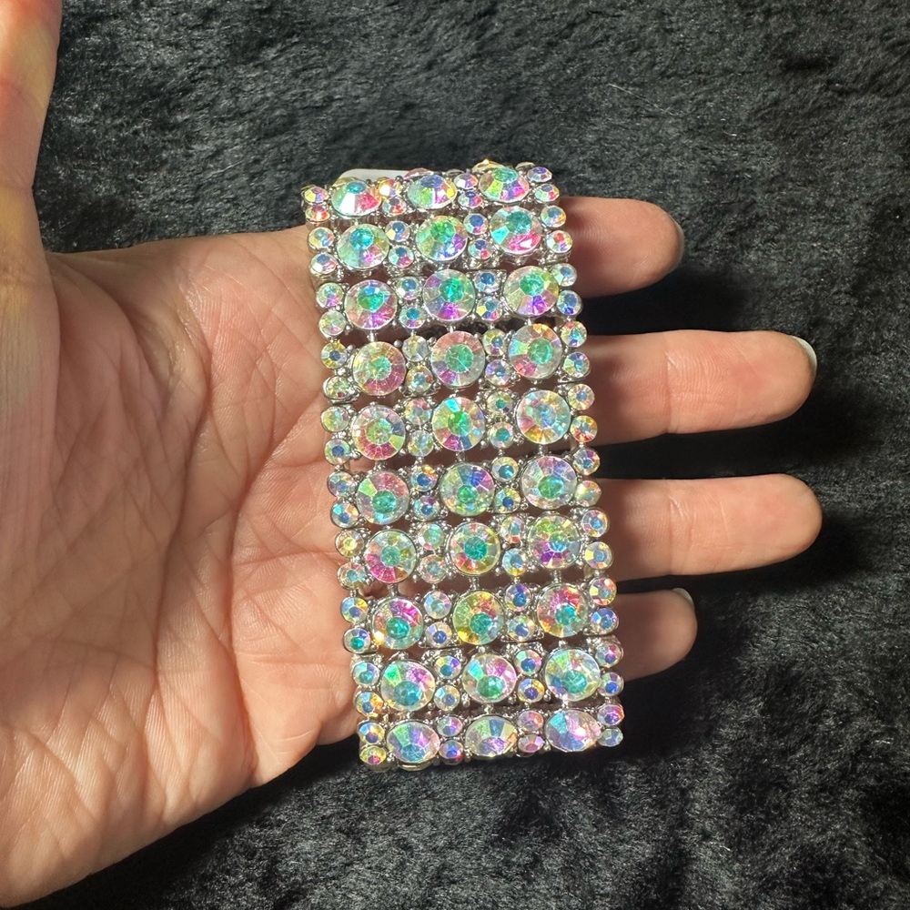 Elegant Silver Crystal Bracelet